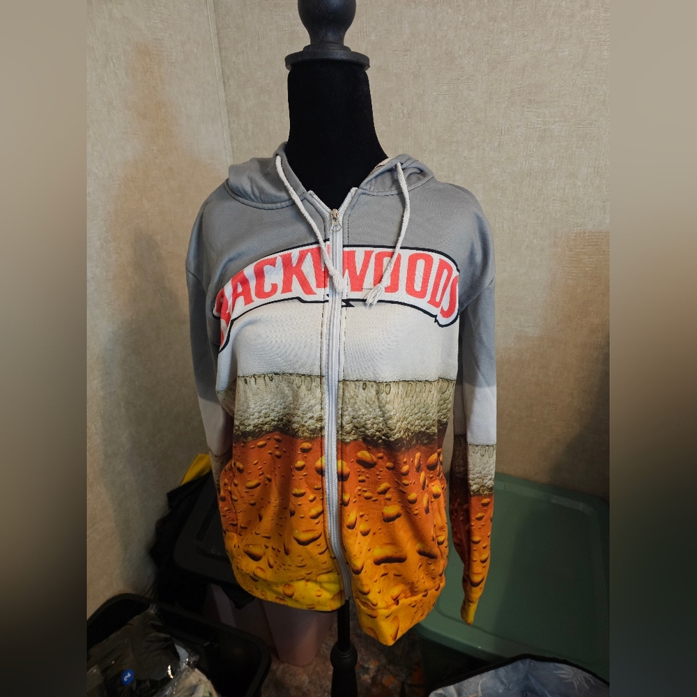 Backwoods Gray and Orange Men's Hoodie